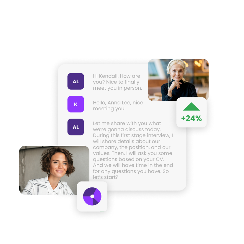 MeetGeek UI with positive productivity score