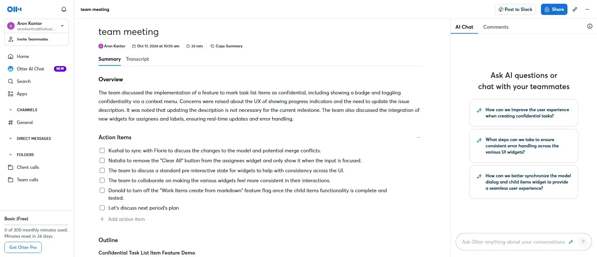 Otter AI’s key features