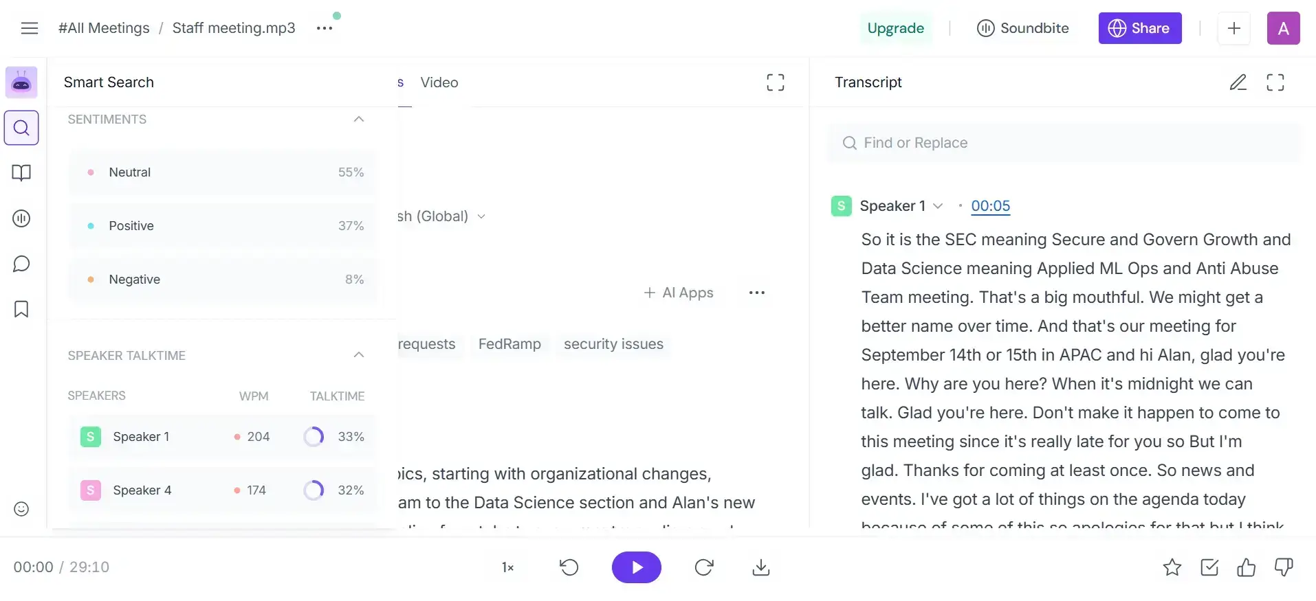 Fireflies AI's sales conversation intelligence features